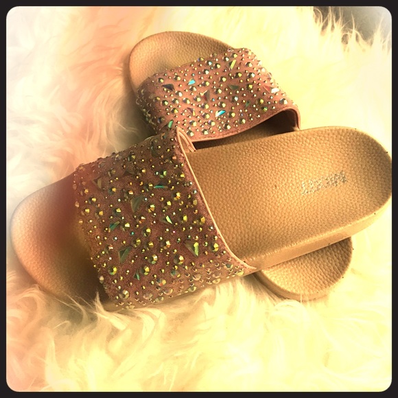 Mix It Shoes - Sparkly Pink sliders